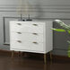 Milo Satin White and Copper Chest