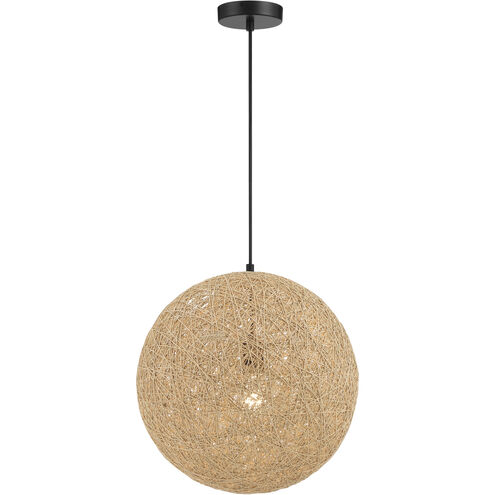 Entwined 1 Light 16 inch Coal Pendant Ceiling Light