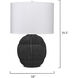 Lunar 25.5 inch 150.00 watt Matte Black Porcelain Table Lamp Portable Light