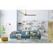 Atlas Alessandra-LK 56 inch Brushed Brass with Gray Ash Blades Indoor/Outdoor Ceiling Fan