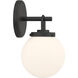 Ortesa 1 Light 6 inch Dark Matte Black Bath Sconce Wall Light