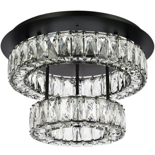 Monroe 2 Light 18 inch Black Flush Mount Ceiling Light