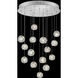 Natural Inspirations 15 Light 21 inch Silver Pendant Ceiling Light in Nebula Studio Glass