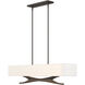 Moreau 4 Light 42 inch Oil Rubbed Bronze Pendant Ceiling Light in Natural Anna