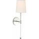 Suzanne Kasler Camille 1 Light 5.5 inch Polished Nickel Sconce Wall Light in Linen