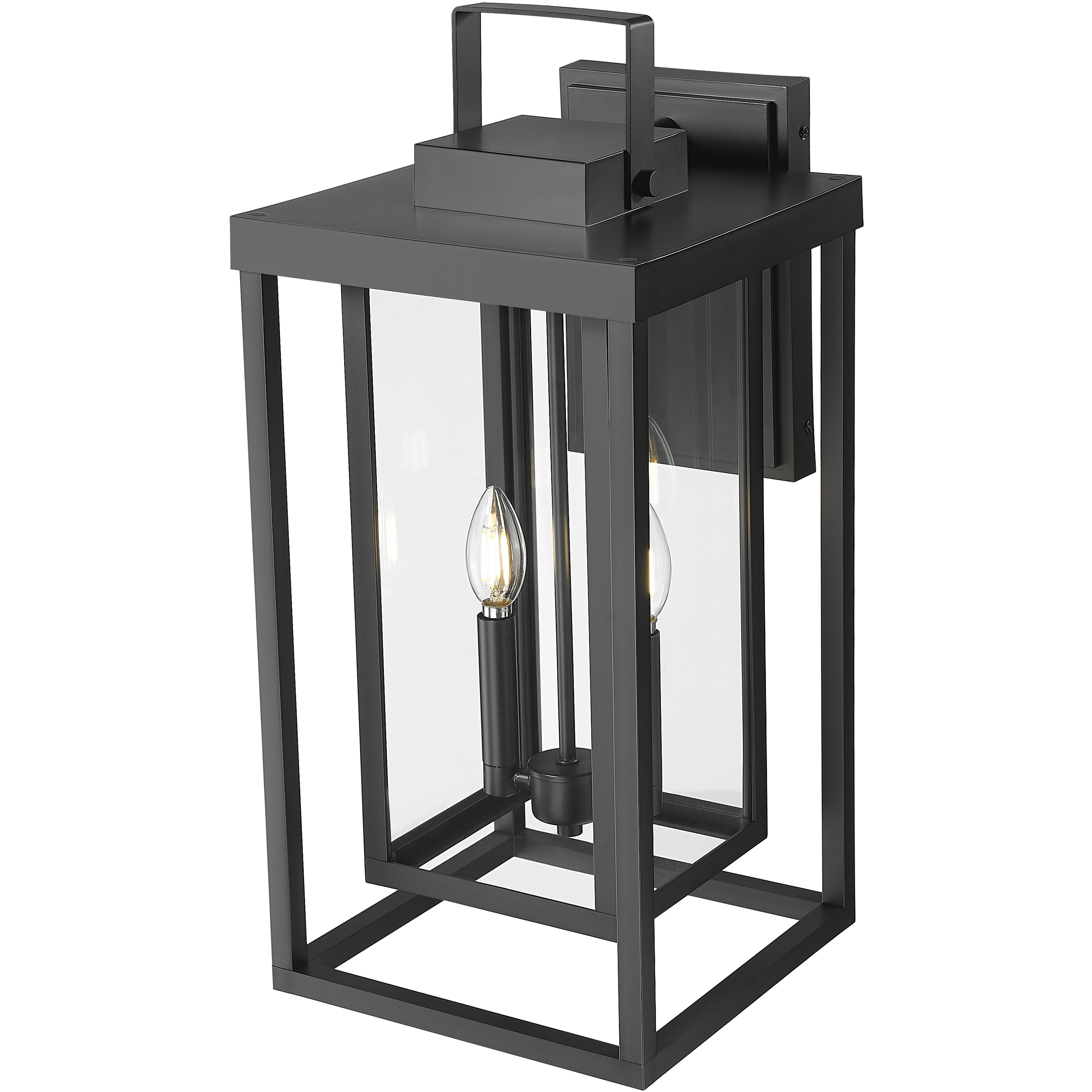 McDonough 2 Light 22.25 inch Powder Coated Black Outdoor Wall Lantern