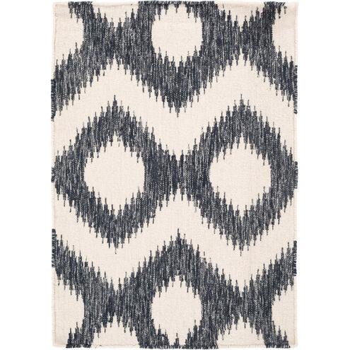 Frontier 66 X 42 inch Blue and Neutral Area Rug, Wool