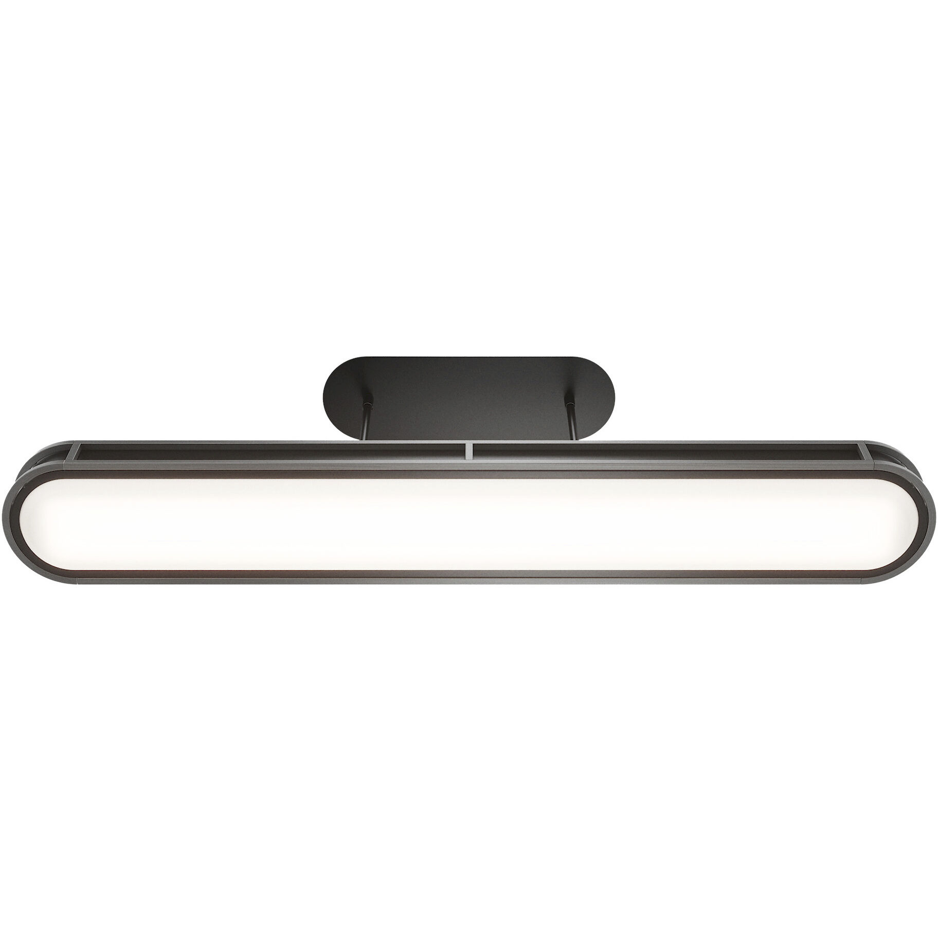 Longboard LED 48.13 inch Black Brushed Nickel Linear Pendant Ceiling Light, dweLED