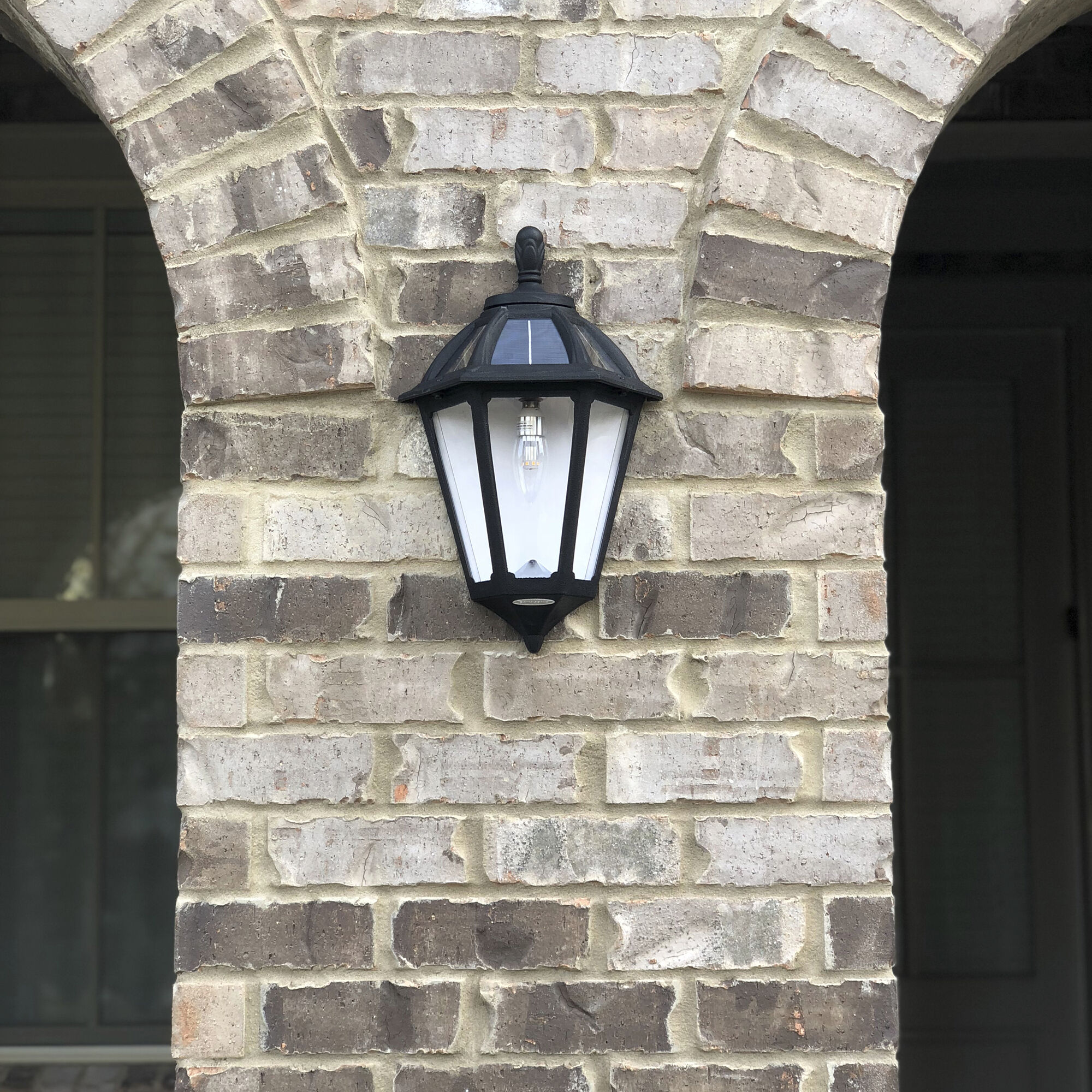 Polaris LED 19.25 inch Black Outdoor Post Light, Solar