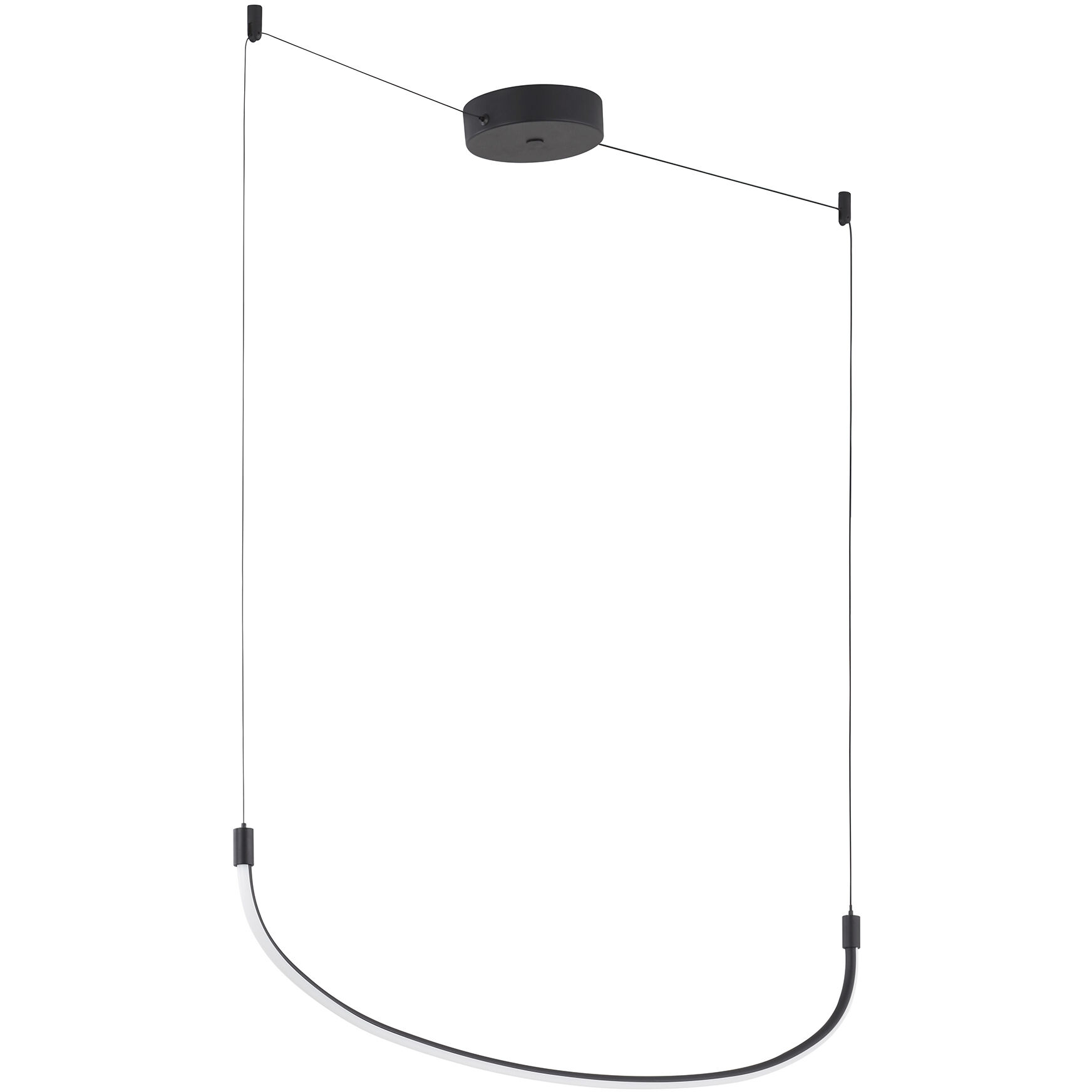 Talis LED 47.25 inch Black Linear Pendant Ceiling Light