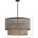 Esbelta 6 Light 30.25 inch Dark Bronze and Whitewashed Wood Pendant Ceiling Light