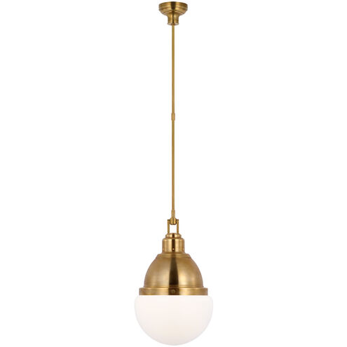 Amber Lewis Bernard LED 13.75 inch Hand-Rubbed Antique Brass Pendant Ceiling Light