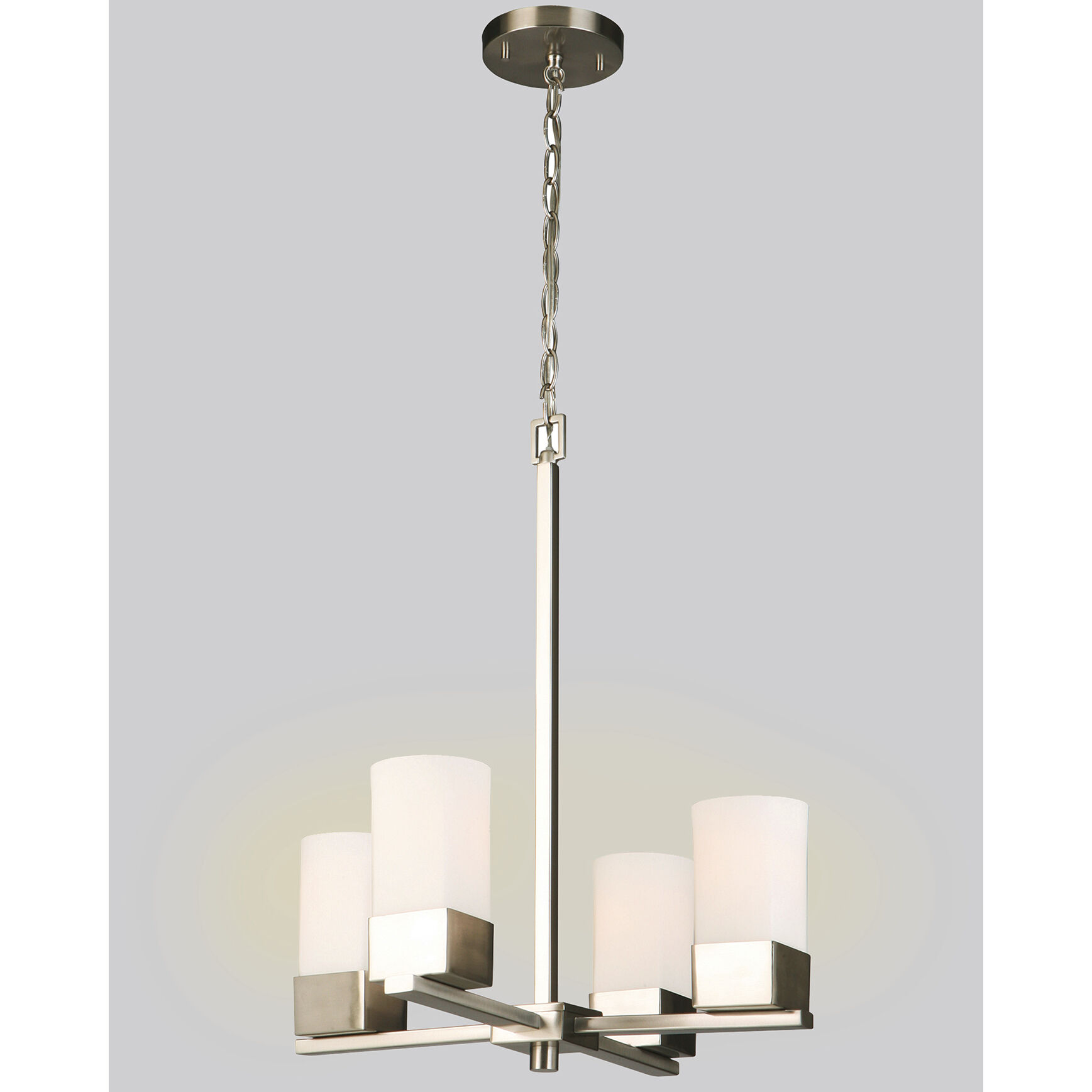 Novela 4 Light 18.38 inch Brushed Nickel Chandelier Ceiling Light