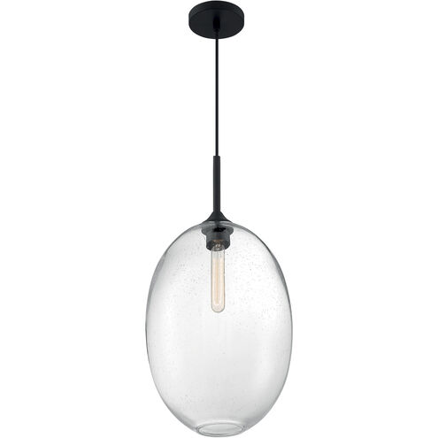 Aria 1 Light 12 inch Matte Black Pendant Ceiling Light