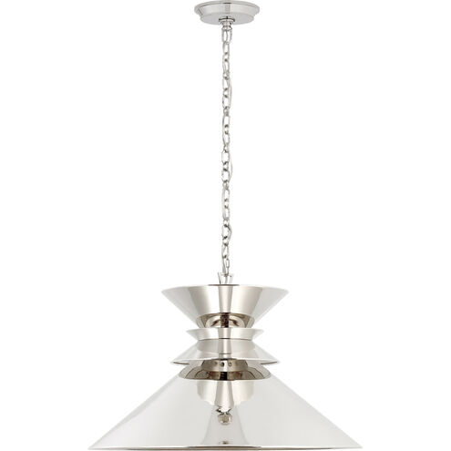 Chapman & Myers Alborg 1 Light 24 inch Polished Nickel Stacked Pendant Ceiling Light, Large