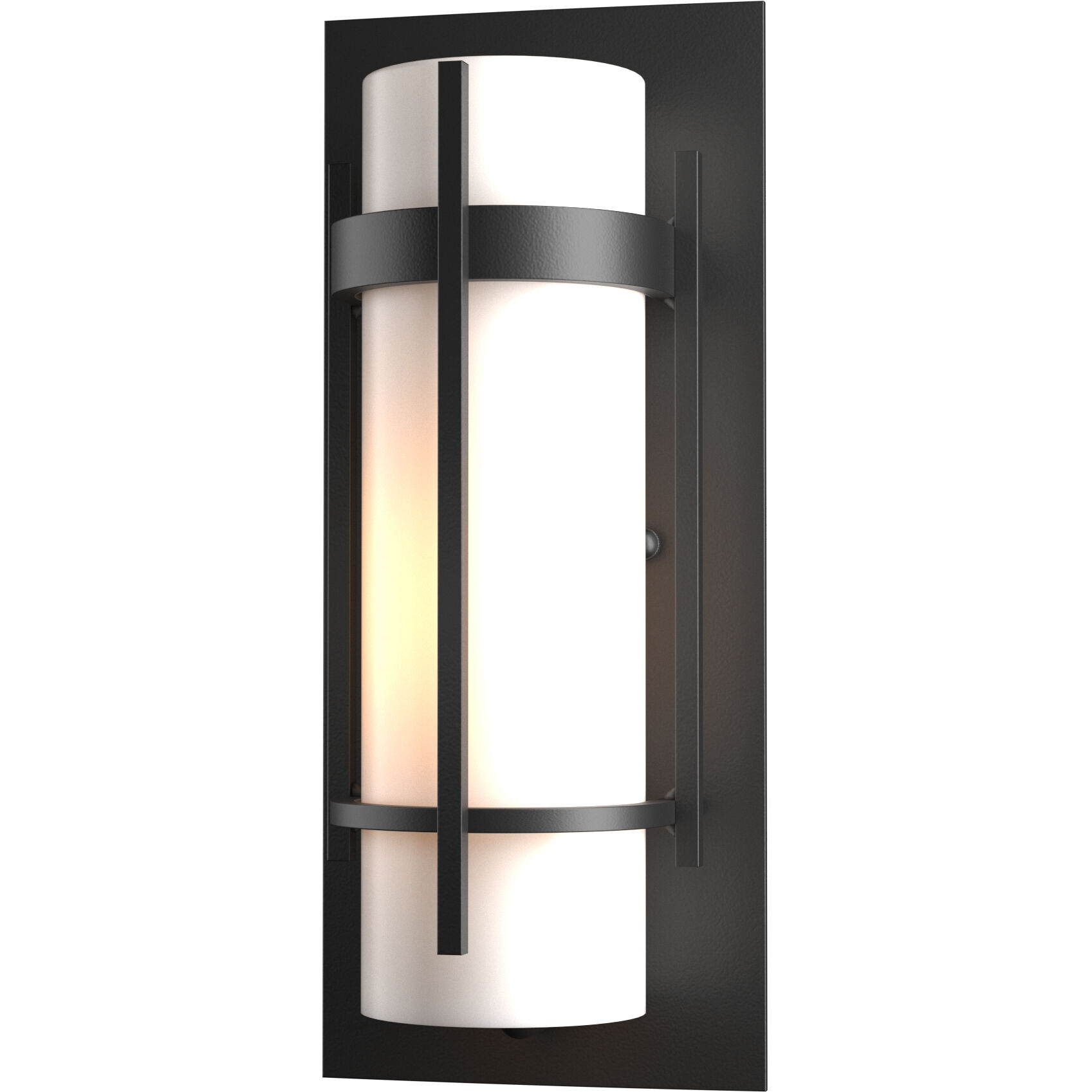 Banded 1 Light 12 inch Coastal Black Outdoor Sconce, Small