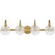 Addison 4 Light 32 inch Warm Brass Bathroom Vanity Light Wall Light