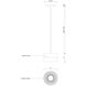 Oxford Pendant Ceiling Light in Black, with Heat Sink