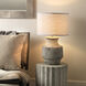 Masonry 27 inch 150.00 watt Grey Ceramic Table Lamp Portable Light