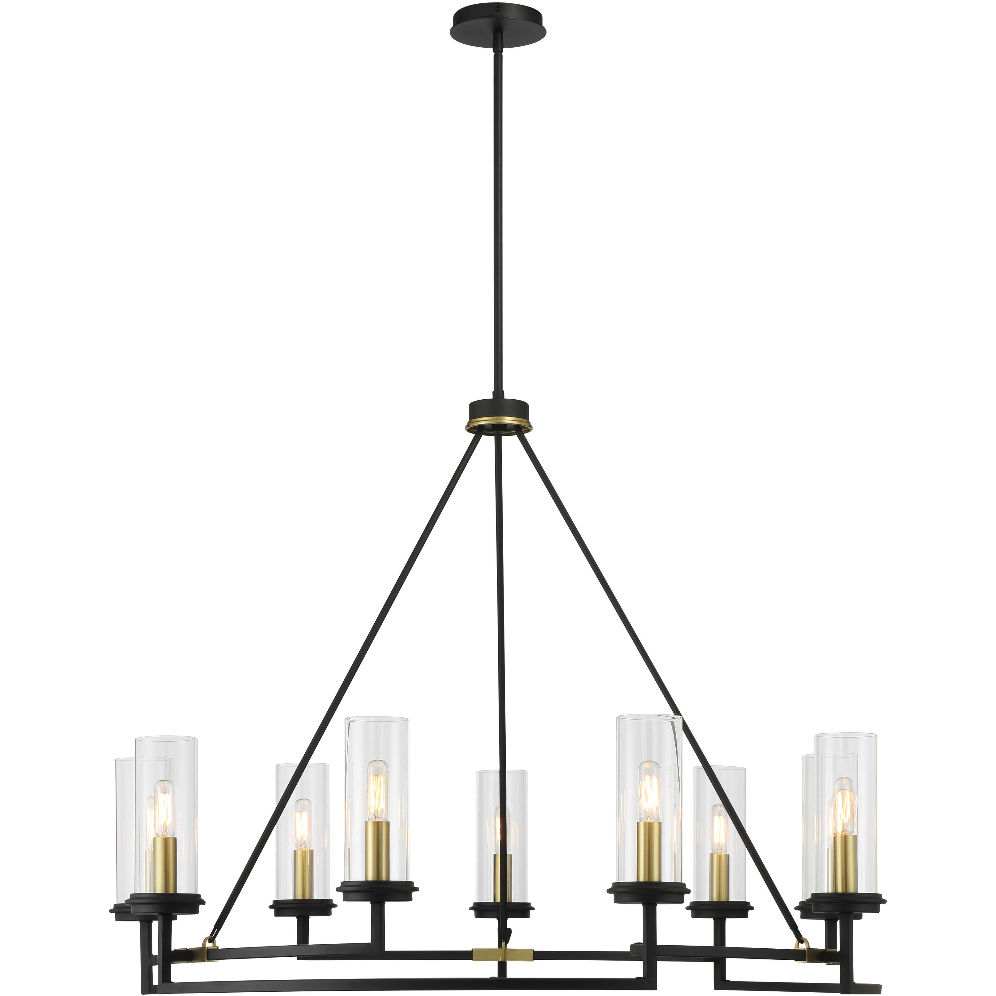 Hillstone 9 Light 40.25 inch Soft Brass And Sand Coal Chandelier Ceiling Light