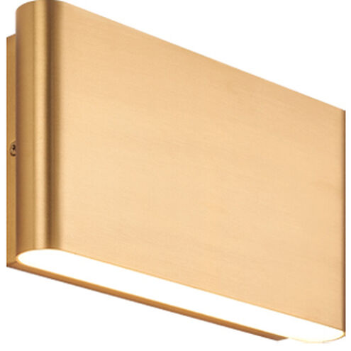 Beckett LED 5.13 inch Aged Gold Brass Outdoor Wall Light