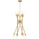 Cobra 12 Light 43 inch Natural Brass Chandelier Ceiling Light, Large