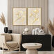 Golden Stems I Beige and Brown and Metallic Canvas, The Studio