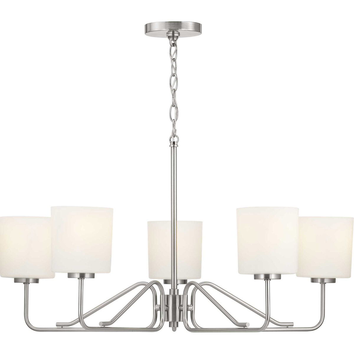 Tobin 5 Light 27.63 inch Brushed Nickel Chandelier Ceiling Light