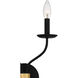 Margaret 2 Light 11 inch Matte Black Wall Sconce Wall Light, Small