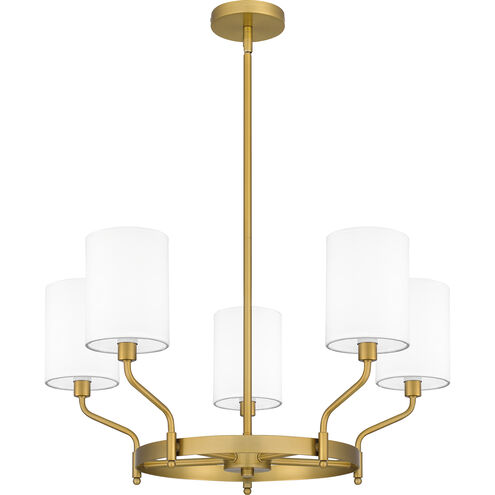 Parkington 5 Light 25.75 inch Aged Brass Chandelier Ceiling Light