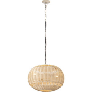 Sidney 3 Light 23.5 inch Natural Pendant Ceiling Light