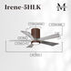 Atlas Irene-5HLK 42 inch Walnut Tone with Barn Wood Tone Blades Flush Mount Paddle Fan