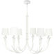 River Reed 6 Light 41 inch White Chandelier Ceiling Light, Small
