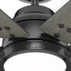 Gravity 72 inch Matte Black with Dark Gray Oak/Matte Black Blades Ceiling Fan