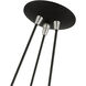 Waldorf 3 Light 21 inch Black Cluster Pendant Ceiling Light