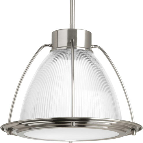 Prismatic Glass LED Brushed Nickel Pendant Ceiling Light, Progress LED