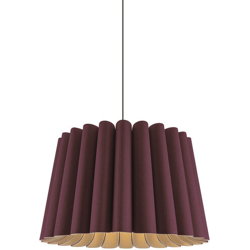Renata 1 Light 31.5 inch Black Pendant Ceiling Light in Violet, 32 in / Long, Acoustic WEP Collection
