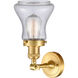Franklin Restoration Bellmont 1 Light 7 inch Satin Gold Sconce Wall Light in Seedy Glass, Franklin Restoration