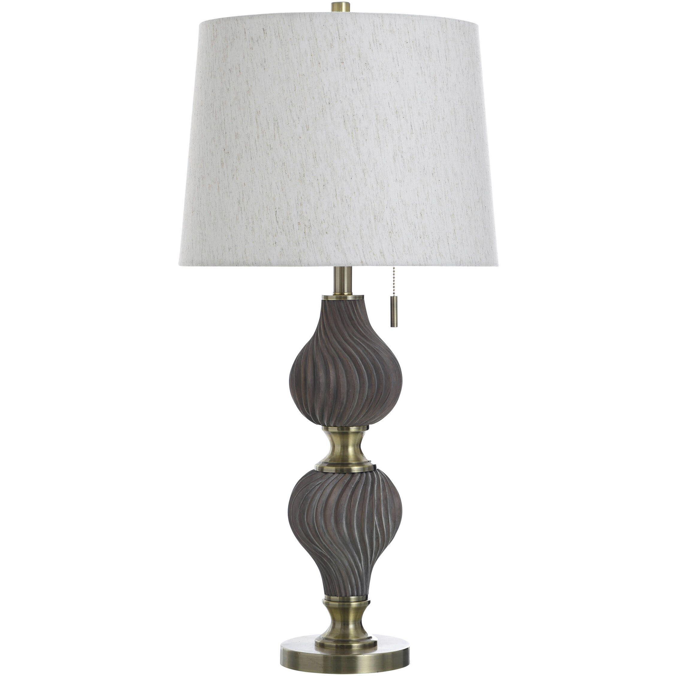 Rowan 33 inch 100 watt Soot Gold and Beige Table Lamp Portable Light