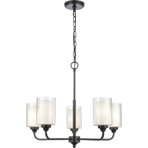 Auralume Fairbank LED 24.63 inch Matte Black Chandelier Ceiling Light