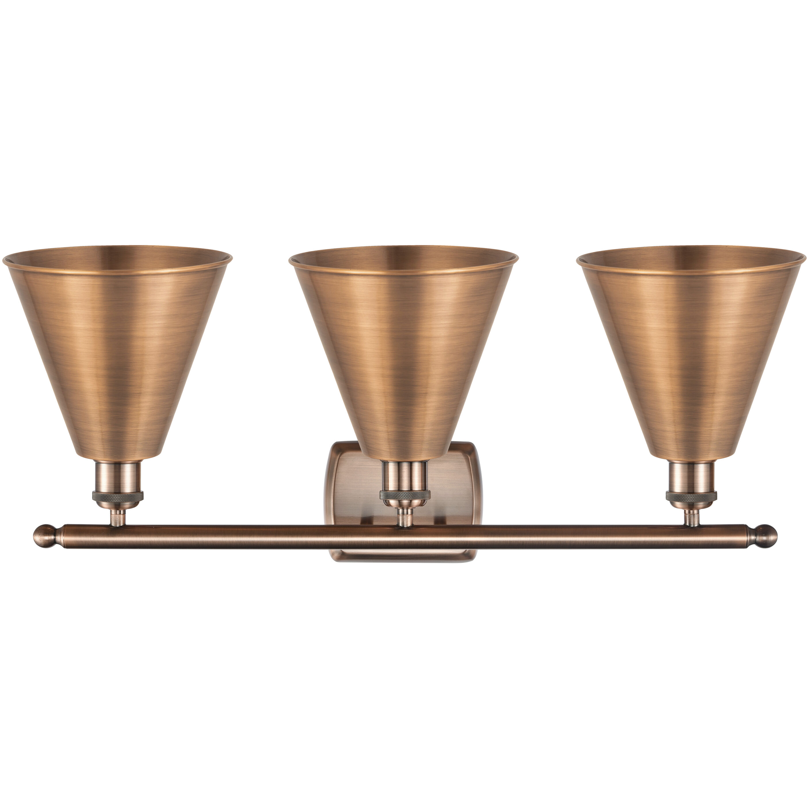 Ballston Cone LED 28 inch Antique Copper Bath Vanity Light Wall Light