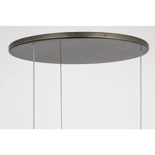Anne-Marie Barton Armise LED 27.5 inch Mottled Pewter Drum Chandelier Ceiling Light