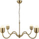 Alora Mood Effie 4 Light 39 inch Brushed Gold/Opal Glass Chandelier Ceiling Light