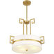 Quatrain 4 Light 22.75 inch True Gold Pendant Ceiling Light