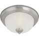 Pendenza 2 Light 13.25 inch Brushed Nickel Flush Mount Ceiling Light