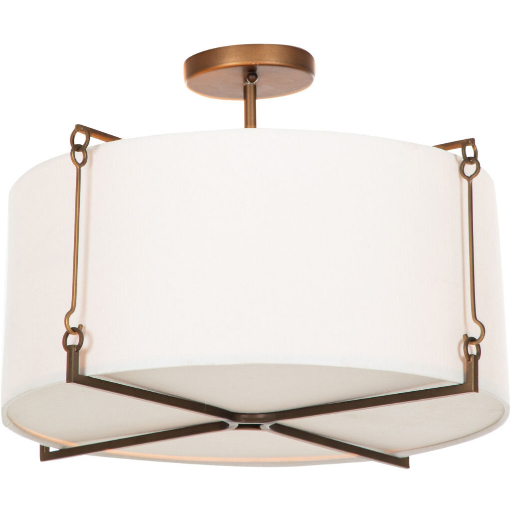 Theresa 2 Light 19.5 inch Matte Bronze Semi-Flush Mount Ceiling Light