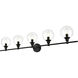 Jaelynn 5 Light 47 inch Black Bath Sconce Wall Light