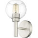 Sutton 1 Light 6 inch Brushed Nickel Wall Sconce Wall Light