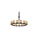 Limoges 15 Light Dark Bronze Chandelier Ceiling Light in Waves, Incandescent