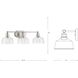 Singleton 3 Light 26.5 inch Brushed Nickel Bath Vanity Wall Light